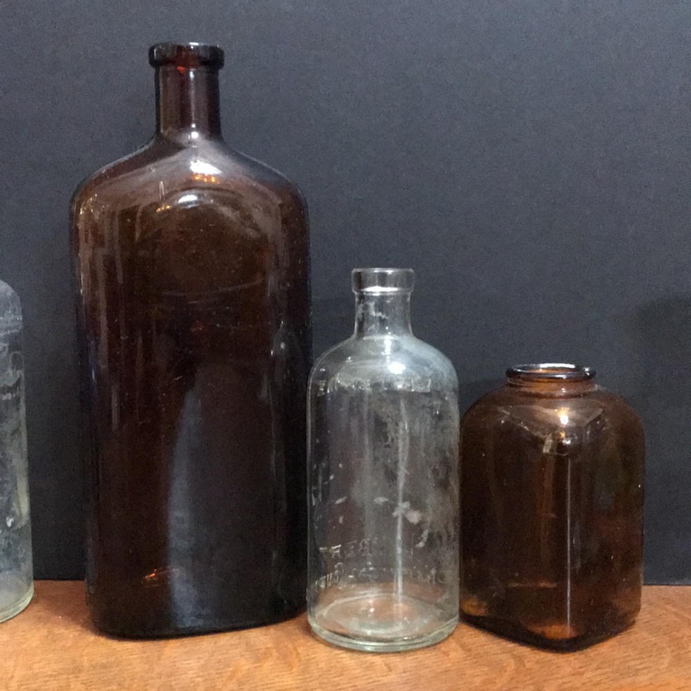 Vintage bottles set of 3